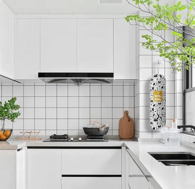 Grocery Bags Holder Organizer For Shopping Bags,Wall Mount Plastic Bags Storage Container Dispensers, Pet Lovers Home Kitchen Gifts For Women, Family, Friends, Dog Mom, Dog Dad