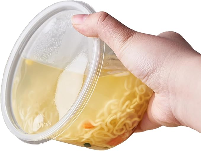 [50 Set - 16 oz. Plastic Deli Disposable Food Storage Containers With Airtight Lids (Formerly FULING)