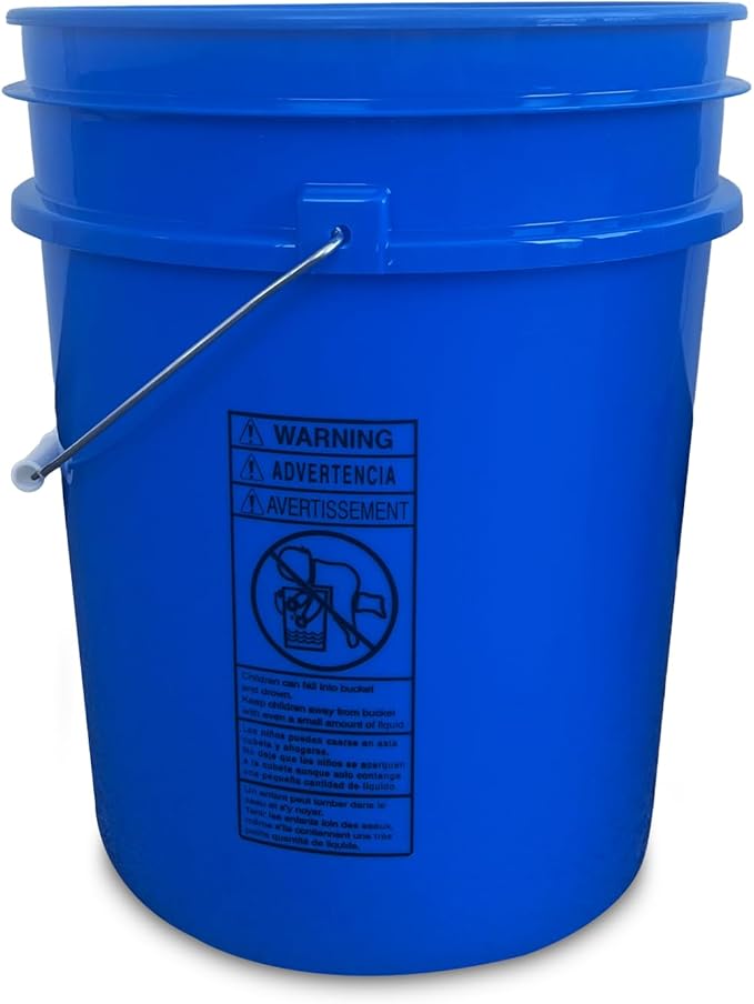 ePackageSupply Premium 5 Gallon Food Grade Plastic Pail with Gamma Seal Lid | Made in USA | BPA-Free | Heavy-Duty 90 Mil | Airtight Stackable Container, 3 Count