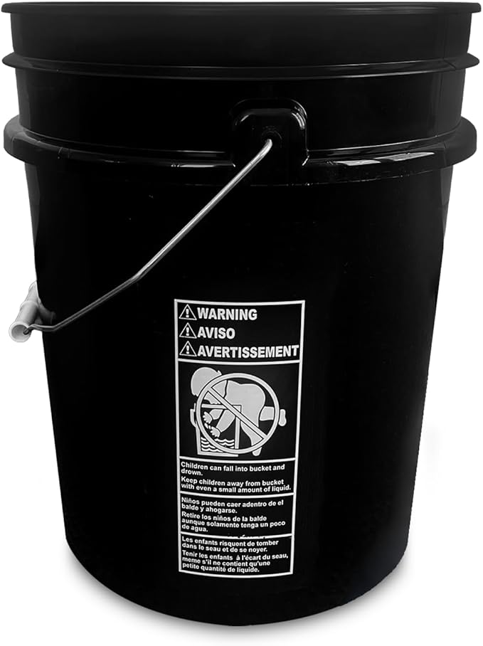 ePackageSupply Premium 5 Gallon Food Grade Plastic Pail with Gamma Seal Lid | Made in USA | BPA-Free | Heavy-Duty 90 Mil | Airtight Stackable Container, 3 Count