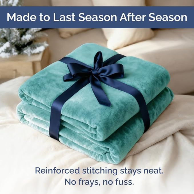 Ultra Soft Fleece Blanket Twin Size - Flannel Fleece Luxury Twin Blanket - Lightweight for Couch Bed Chair - Thick, Warm & Breathable - All Season Cozy Fuzzy, Anti-Static Microplush Bedding, Turqoise