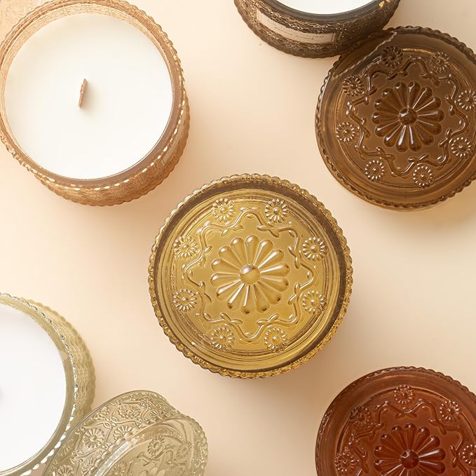 LA JOLIE MUSE Ginger & White Musk Candle | Ginger, Lemongrass & Musk | 19 oz Wooden Wick | Natural Soy Wax | 90 Hours Clean Burn | Gift-Ready for Hosts & Gathering| Seasonal Home Décor