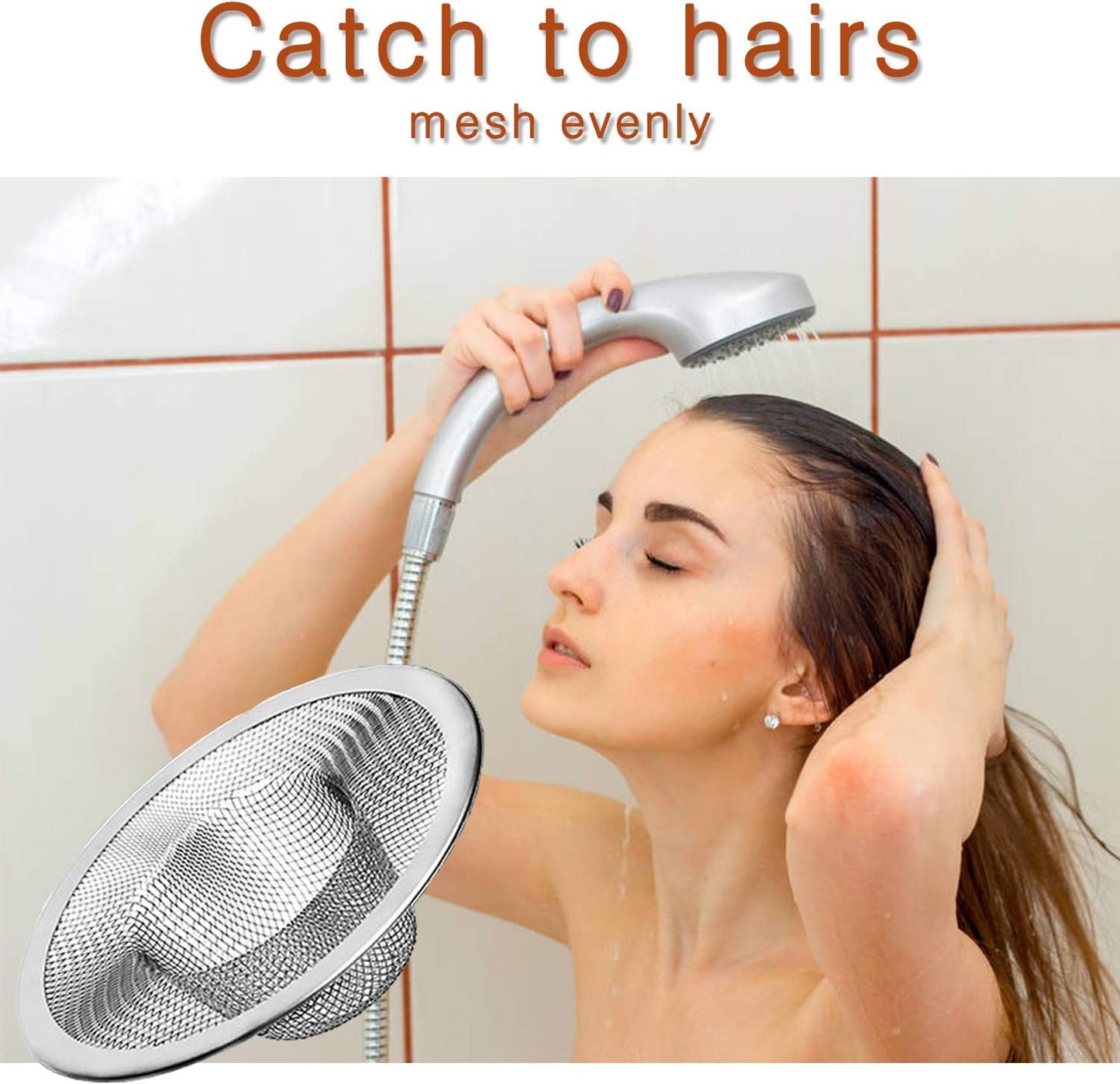 2pcs Heavy Duty Stainless Steel Slop Basket Filter Trap,3.54" Top / 1.65" Mesh Metal Sink Strainer,Perfect for Kitchen Sink/Bathroom Bathtub Wash Basin Floor Drain Balcony Drain Hole,Utility