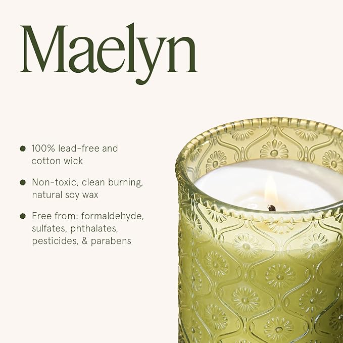 LA JOLIE MUSE Starlit Golden Fir Scented Candle | Cedarwood, Patchouli & Fir Balsam | 6 oz Soy Wax | 40 Hours Clean Burn | Fresh Scent Candles for Home | Gift-Ready for Hosts & Gatherings