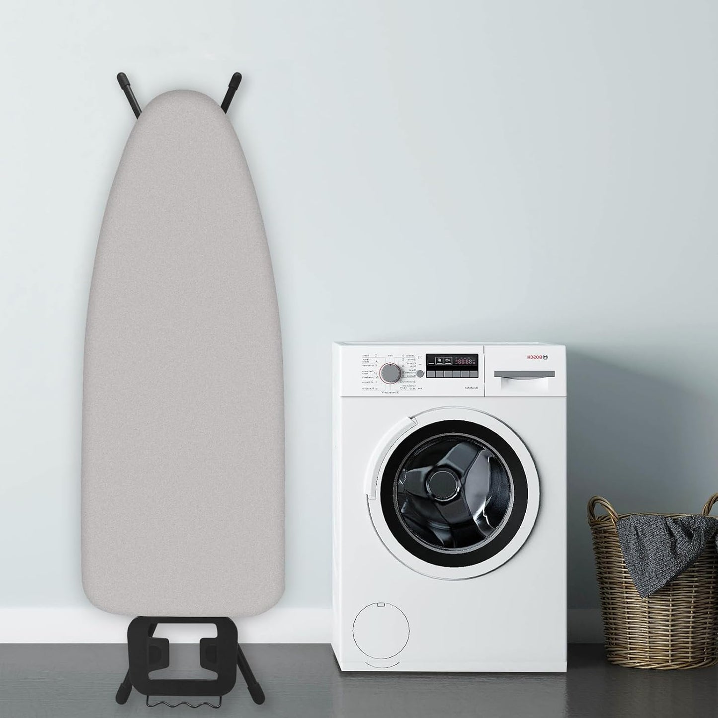 Ironing Board Cover and Pad 15x54 Inch Standard Ironing Board Cover with Elastic Edge and Hook and Loop Fasteners Scorch and Stain Resistant Cotton Ironing Covers with Thick Padding