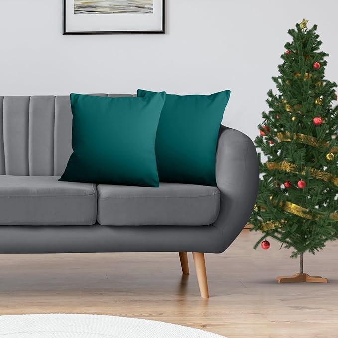 Utopia Bedding 18x18 Pillow Inserts, Set of 2, Dark Teal – Indoor Decorative Throw Pillows for Bed, Sofa & Couch – Soft, Supportive & Fluffy Cushion Inserts