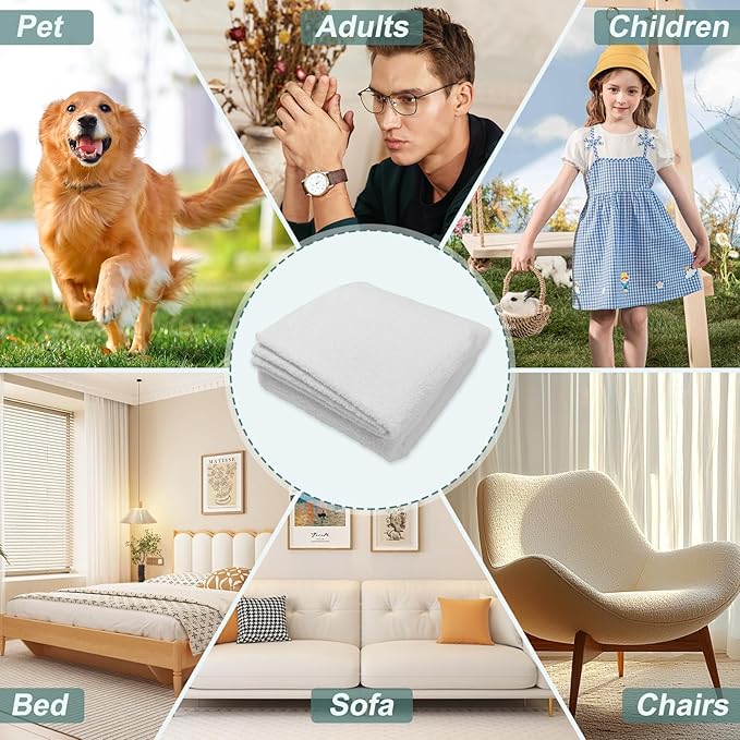 MAOOHON Grounding Blanket, Earth Connected Bedding Throw, Grounding Sheet for Improved Sleep, Includes Silver Fiber 50x60 Inch, White