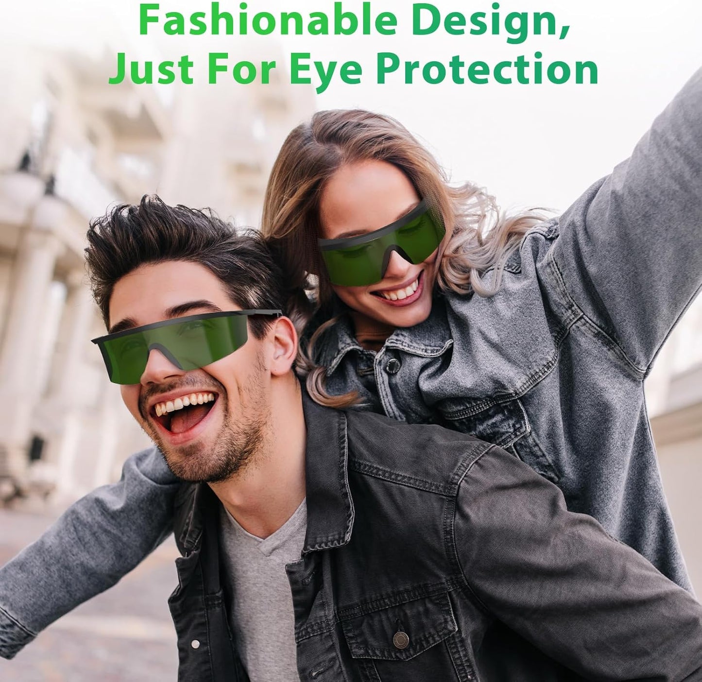 Laser Protection Glasses,IPL 200-2000nm Laser Eye Safety Goggles,with Case & Cleaning Cloth,for UV Blocking,Laser Hair Removal Treatment,Laser Cosmetology Operators and Work Eye Protection