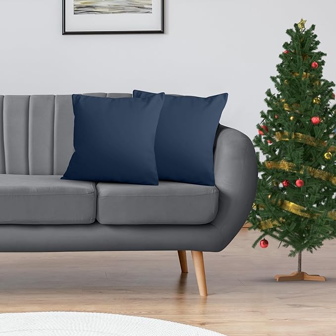 Utopia Bedding 18x18 Pillow Inserts, Set of 2, Navy – Indoor Decorative Throw Pillows for Bed, Sofa & Couch – Soft, Supportive & Fluffy Cushion Inserts
