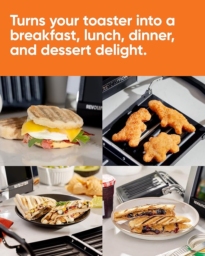 Revolution Toastie Press (Works With All Toasters) Conveniently Toast Delicious Grilled Cheeses, Quesadillas, and Paninis in Your Toaster