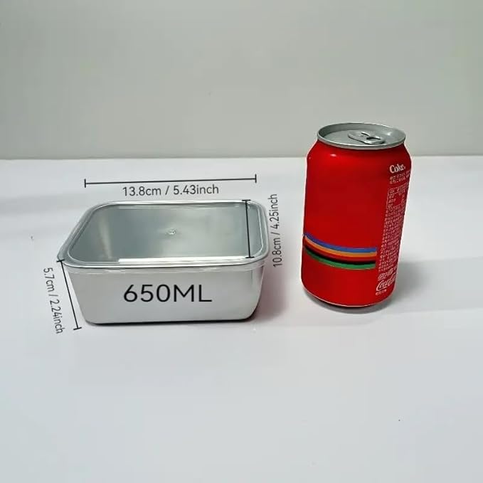 6pcs 304 Stainless Steel Food Containers with Lids, Stacking Snack Containers for Office and Home