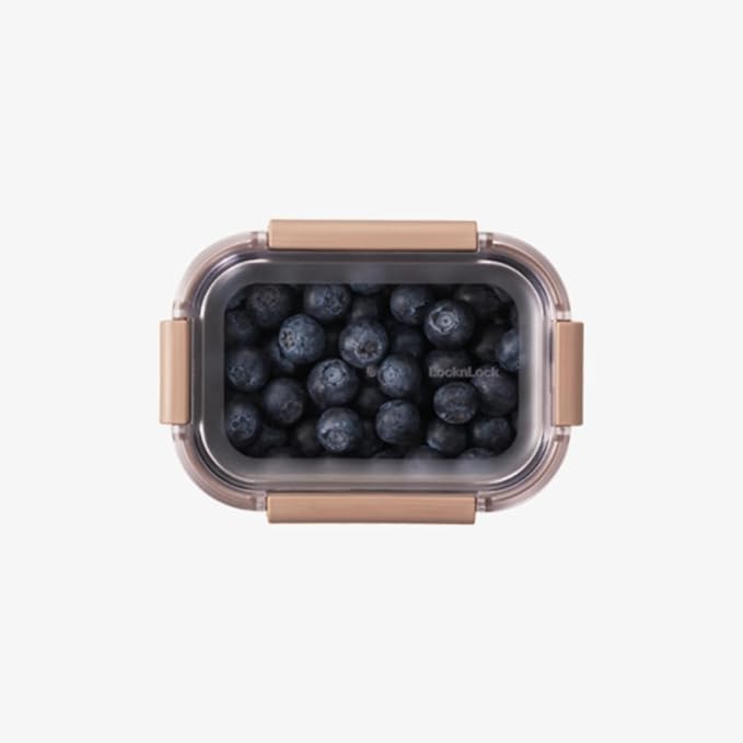 LocknLock Stainless Steel Food Storage Containers with Lids, Metal Lunch Boxes, Leak-Proof, Microwave, Freezer and Dishwasher Safe, 3-Piece Set, 3 x 310ml