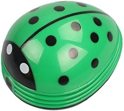E ECSEM Cute Portable Cartoon Mini Desktop Vacuum Desk Dust Cleaner Crumb Sweeper(Green)