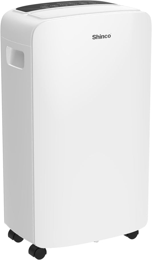 Shinco 40 Pints Dehumidifier for Home and Basements, 2000 Sq.Ft Dehumidifiers with Drain Hose, Auto or Manual Drainage, Auto Defrost, Quietly Remove Moisture, Intelligent Humidity Control, 24HR Timer