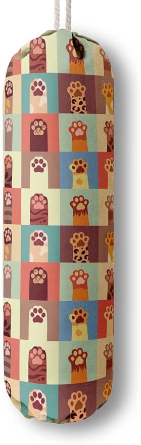 Cat Pattern Grocery Bags Holder Organizer For Shopping Bags，Wall Mount Plastic Bags Storage Container Dispensers, Pet Lovers Home Kitchen Gifts For Women, Family, Friends, Cat Dad, Cat Mom