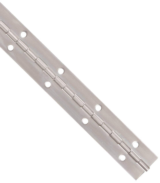 Stainless Steel Continuous Hinge with Hole, Bright Annealed Finish (8 Feet, 2 Inches)