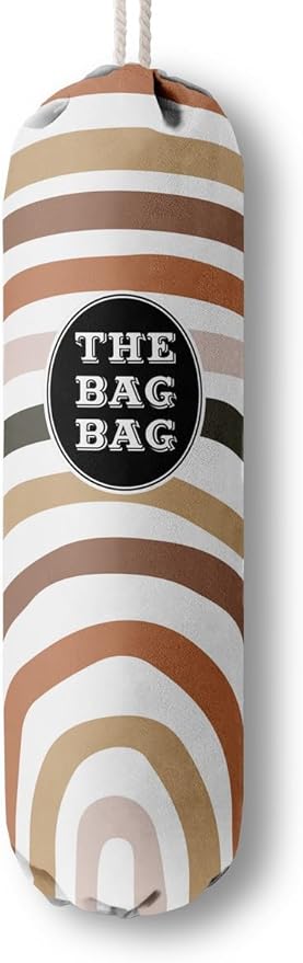 Boho Pattern Grocery Bags Holder and Organizer, Wall Mount Plastic Bags Storage Container Dispenser, Kitchen Gifts For Women Family Grandma Mom (H-26)