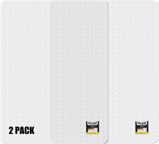Kuyal Office Chair Mat for Carpet, 2 Pack 36x 48 Clear Heavy Duty Computer Chair Mat, Under Desk Protector Carpeted Floors Mat, Easy Chair Movement,Ship Flat