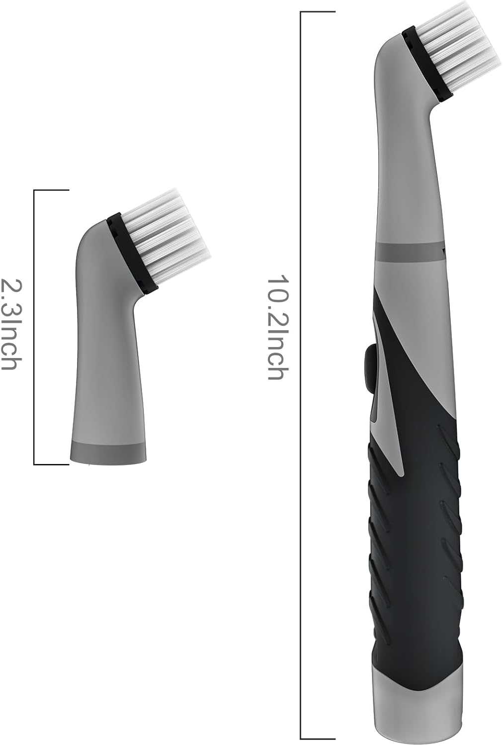 Electric Cleaning Brush with 4 in 1 Multiple Brush Heads, Indoor Household Cordless Motorized Brush for Bathroom Toilet Kitchen Tile Crevice(Black)