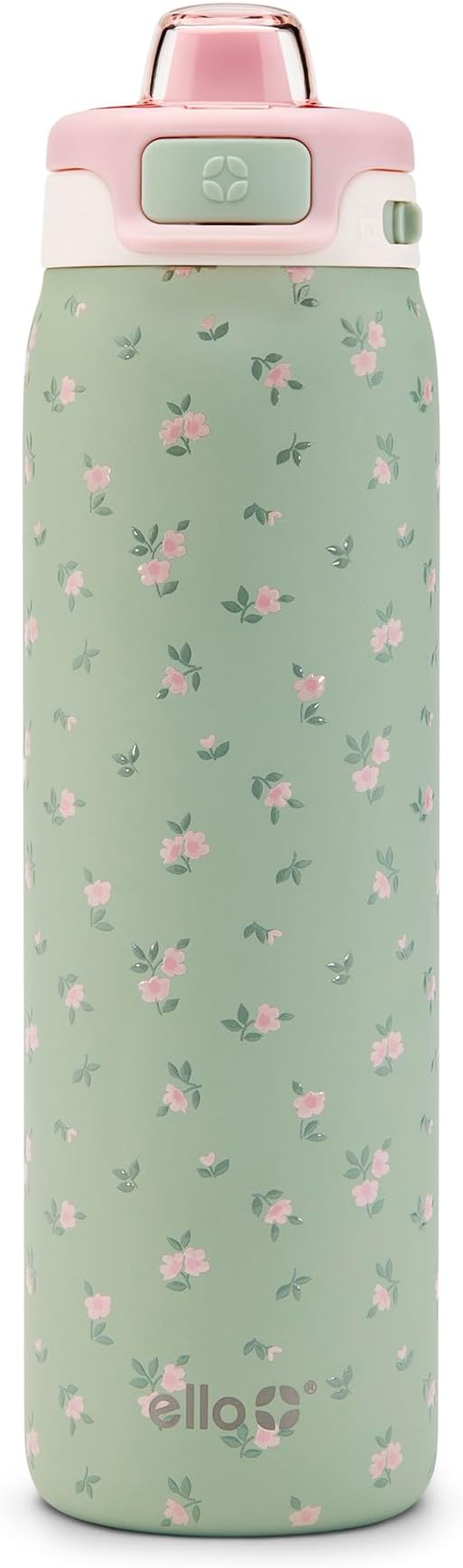 Ello Pop & Fill Stainless Steel Water Bottle with Quick Fill Technology, Double Walled Vacuum Insulated Metal, Leak Proof Locking Lid, Sip & Chug, BPA Free, Holiday Gift for Him Her, 22oz, 32oz, 40oz