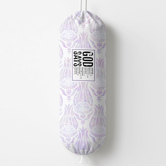 Plastic Bag Holder, God Says You Are Plastic Bag Holder Christian Decor, Reusable Hanging Trash Bags Dispenser, Wall Mount Grocery Sack Storage Container Dispensers, Kitchen Decor