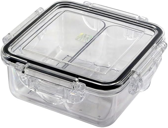 Airtight Food Storage Containers Set, 2 Lunch Boxs (With 5 Removable Boxes) - Tritan 100% | BPA-Free Vegetable Organizer Boxes | Microwave & Freezer Safe | Leak-Proof Lids