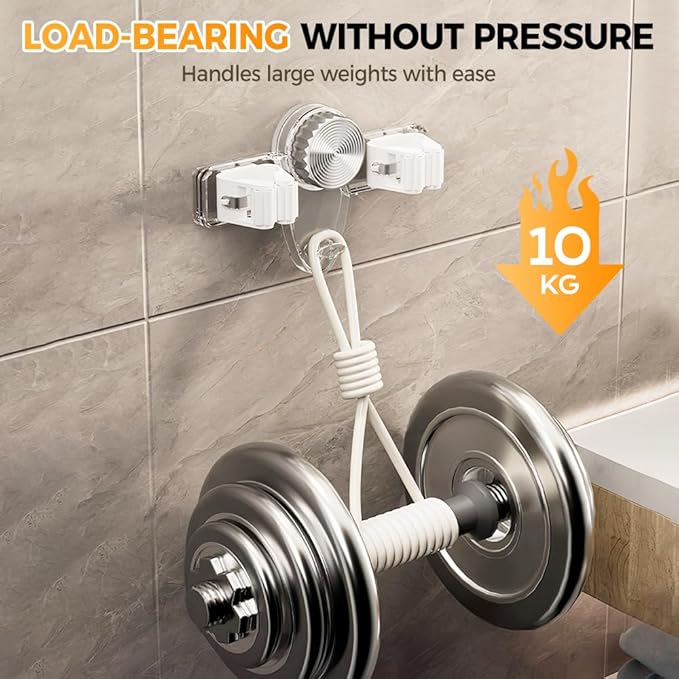 Broom Holder Mop Hanger, 2026 New No punching required Broom Hanger Organizer for Bathroom, Kitchen, Office，Utility Room，Laundry Room,Home Garden, Garage Storage and Organization Rack (White)