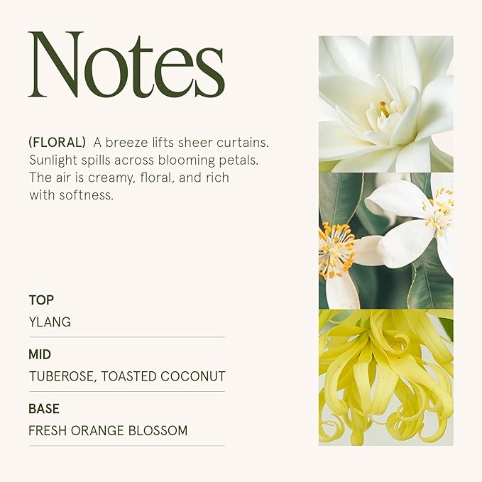 LA JOLIE MUSE Gardenia & Ylang Ylang Scented Candle – Ylang, Tuberose, Orange Blossom |19 oz Large Wooden Wick Candle | Natural Soy Wax | 90 Hours Clean Burn | Gift-Ready for Hosts