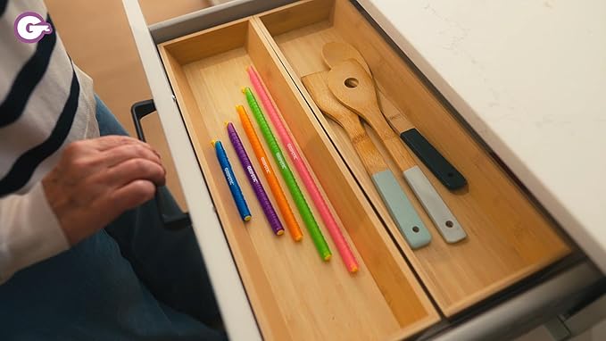 GripStic Bag Clips. 12pc Durable Food Clip Set For Kitchen Storage. Reusable Chip Bag Clips. Color Coded Bag Closure Sticks Provide Air Tight Seal. Chip Clips Reinvented.