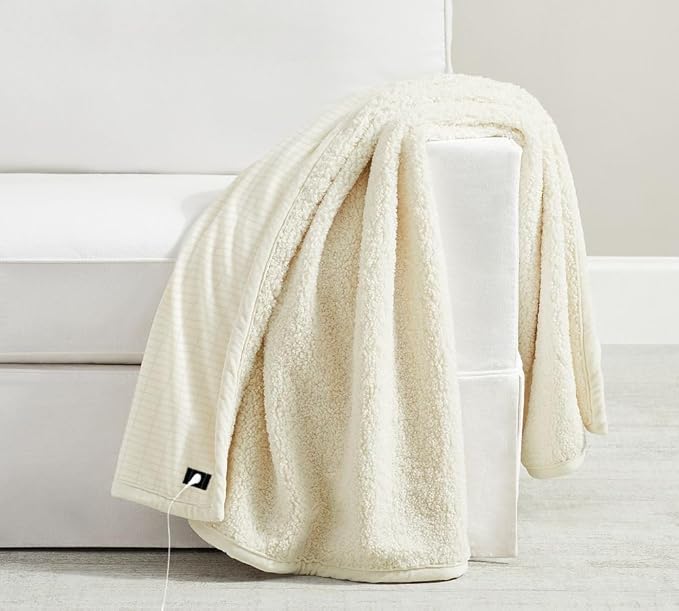 MAOOHON Grounding Blanket Queen, Earth Connected Bedding Throw, Grounding Sheet for Improved Sleep, Includes Silver Fiber 60x80 Inch, Beige