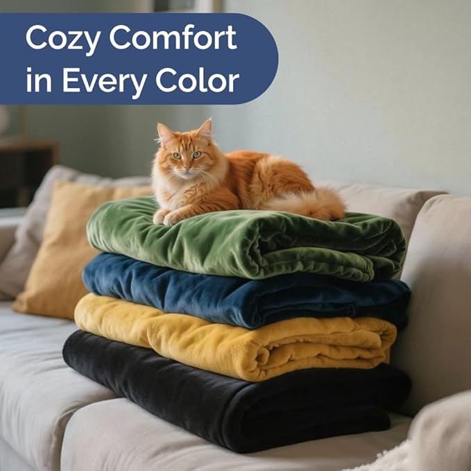 Ultra Soft Fleece Blanket Queen Size - Flannel Fleece Luxury Queen Blanket - Lightweight for Couch Bed Chair - Thick, Warm and Breathable - All Season Cozy Fuzzy, Anti-Static Microplush Bedding, Grey