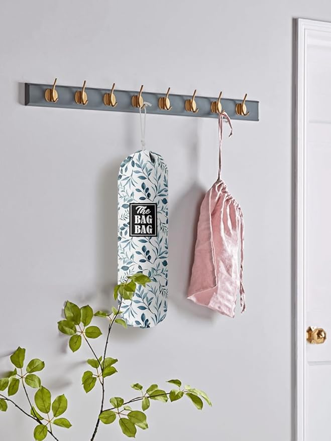 The Bag Grocery Bag Holder, Leafage Grocery Bags Holder Organizer, Wall Mount Plastic Bags Storage Container Dispensers, Kitchen Gifts For Women Family Friends Grandma Mom(E-6)