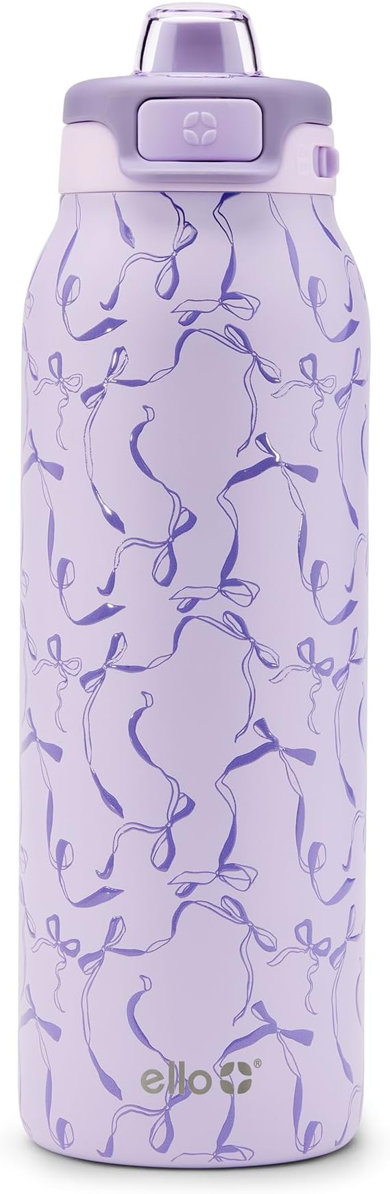 Ello Pop & Fill Stainless Steel Water Bottle with Quick Fill Technology, Double Walled Vacuum Insulated Metal, Leak Proof Locking Lid, Sip & Chug, BPA Free, Holiday Gift for Him Her, 22oz, 32oz, 40oz