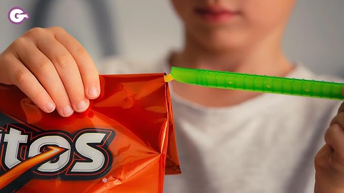GripStic Bag Sealer. Reusable Chip Clips, Bag Clips For Food. Patented. Airtight & Waterproof Bag Clips for Food Storage. Clip Chip For Chips and Other Food Bags. (6) 11.25" and (6) 13.75" GripStics.