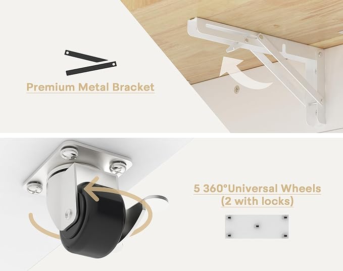 Kitchen Island with Storage, Rolling Kitchen Island on Wheel with Drop Leaf, Foldable Trash Bag, Spice Rack, Towel Bar, Storage Cabinet, Drawer, Kitchen Cart Island Table for Kitchen, White