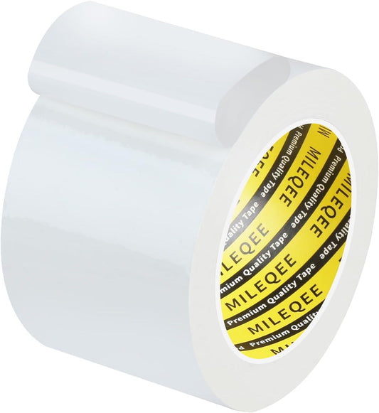 Window Weather Stripping Door Seal Tape White, 2.76in x 164FT, Automotive Weatherstrip Adhesive Seal Strip for Car Auto Trunk, Weatherproof Gap Sealing Sealer Draft Blocker, for Winter Summer