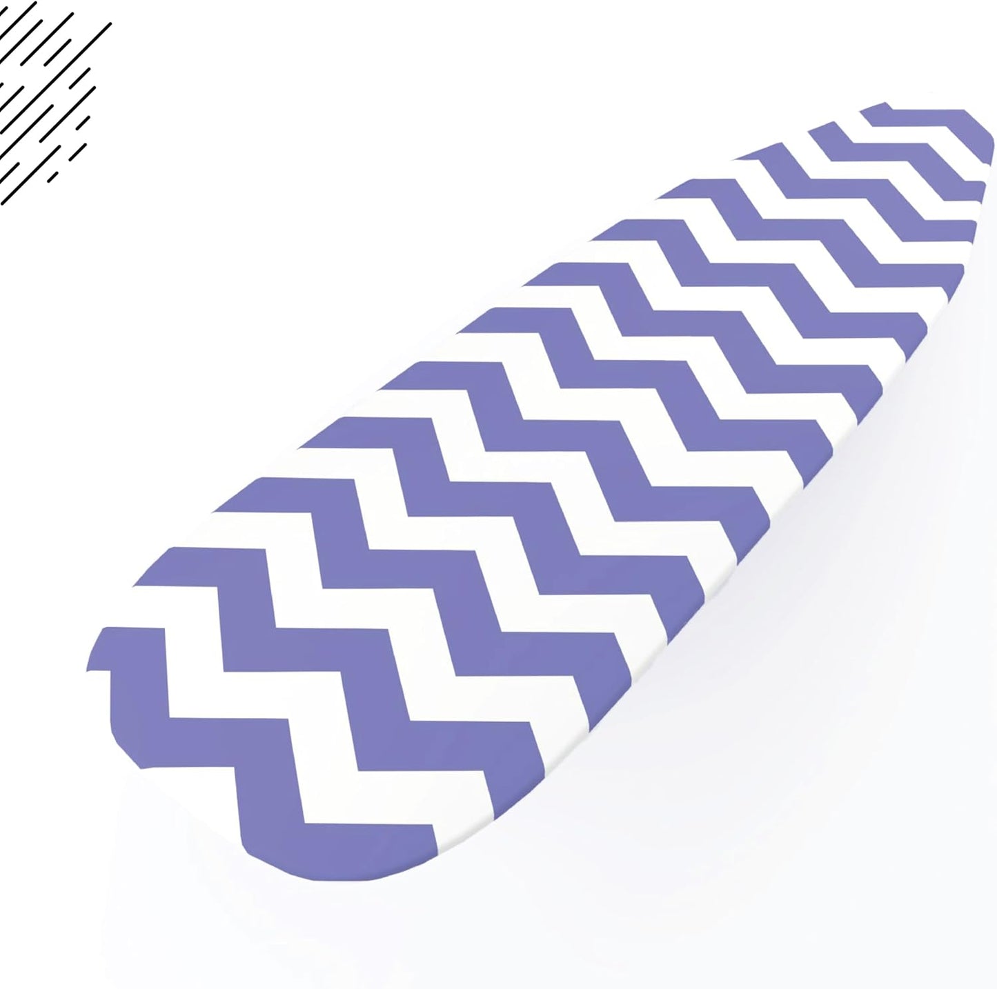 Encasa XO Ironing Board Cover and Pad 42"x14" - Thick 3mm Felt Padding, Drawstring Tightening & Lock, Easy Fit, Scorch & Stain Resistant, Fits Medium Ironing Board - Zig Zag Peri