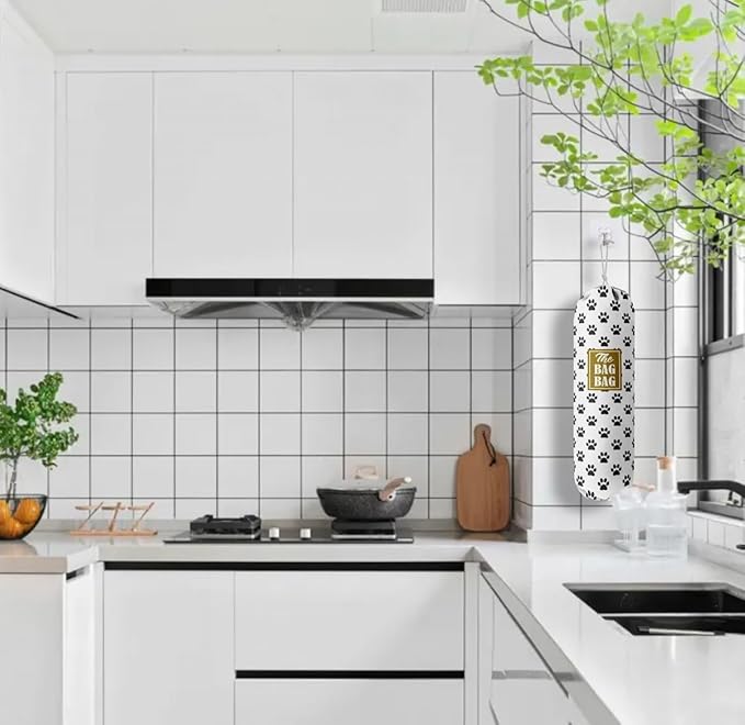 Grocery Bags Holder Organizer For Shopping Bags, Wall Mount Plastic Bags Storage Container Dispensers, Pet Lovers Home Kitchen Bags, The Bag Bag Grocery Bag Holder, Gifts For Women Dog Mom Dad (G-3)