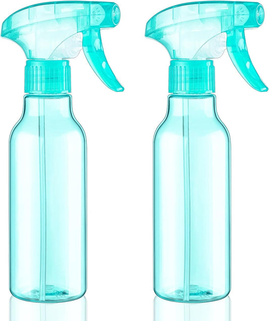 Cosywell Plastic Spray Bottles 8.8oz/260ml 2 Pack Refillable Container Empty Spray Bottle for Cleaning Mist/Stream Heavy Duty Water Spraying Bottle for Cooking Hair Care Essential Oils(Green)