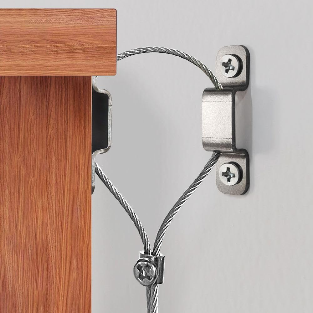 Furniture Anchors, TUPSKY Falling Furniture Prevention Device Cabinet Anti Tip Kit for Children (5 Pair)