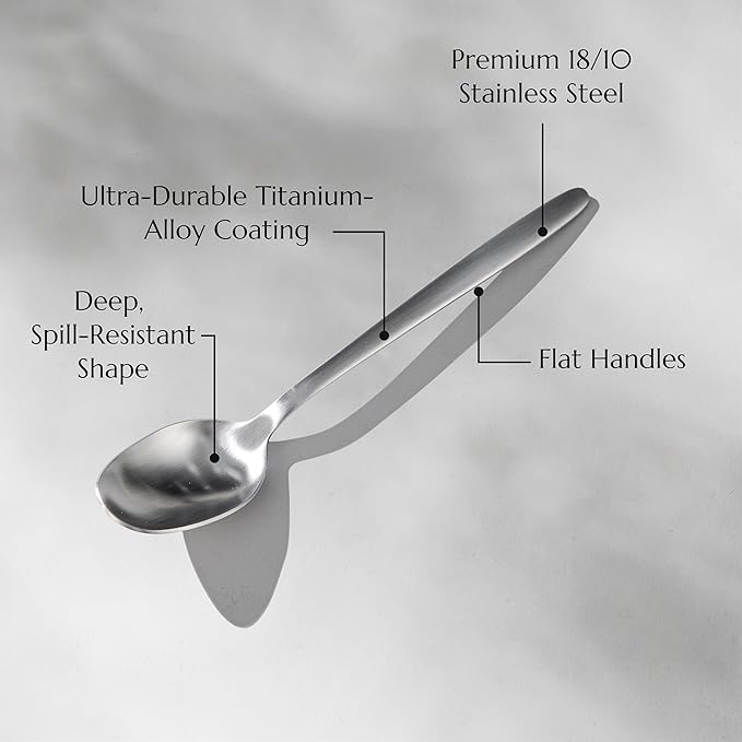 JazzUpCo Tia Flatware non toxic 18/10 stainless steel dishwasher safe (Matte Silver, 16 Person Set (80 Pieces))