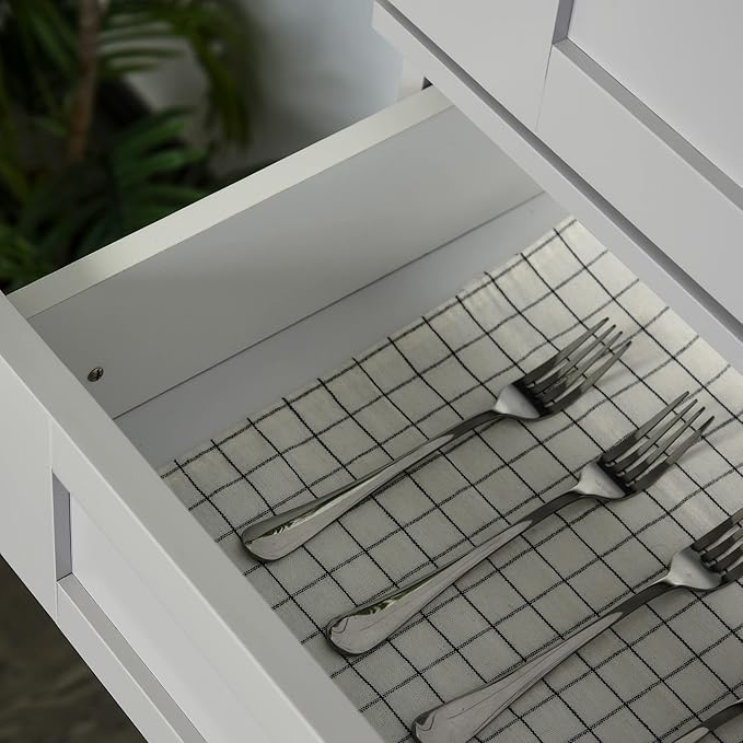 HOMCOM 72" Kitchen Pantry Cabinet, Freestanding Tall Storage Cabinet with 4 Doors, Drawer and 3 Adjustable Shelves for Dining Room, Gray