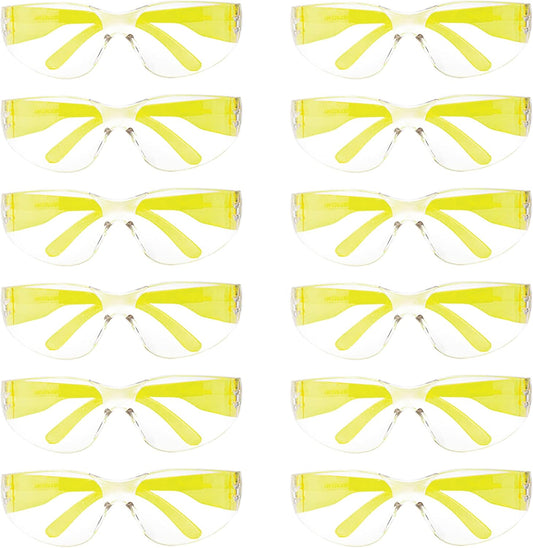 BISON LIFE Safety Glasses - Scratch Resistant Wrap Around Eyewear, Polycarbonate ANSI Z87.1 Impact Resistant Lens