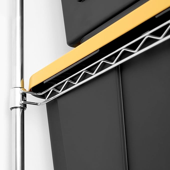 SafeRacks 2 Pack 5-Tier Steel Tote Rack - Maximize Space, Declutter, Organization, NSF Certified, Bin Storage for Garage, Pantry, Kitchen, Workspace, 5 Shelves, 31″ x 23″ x 68″, Zinc