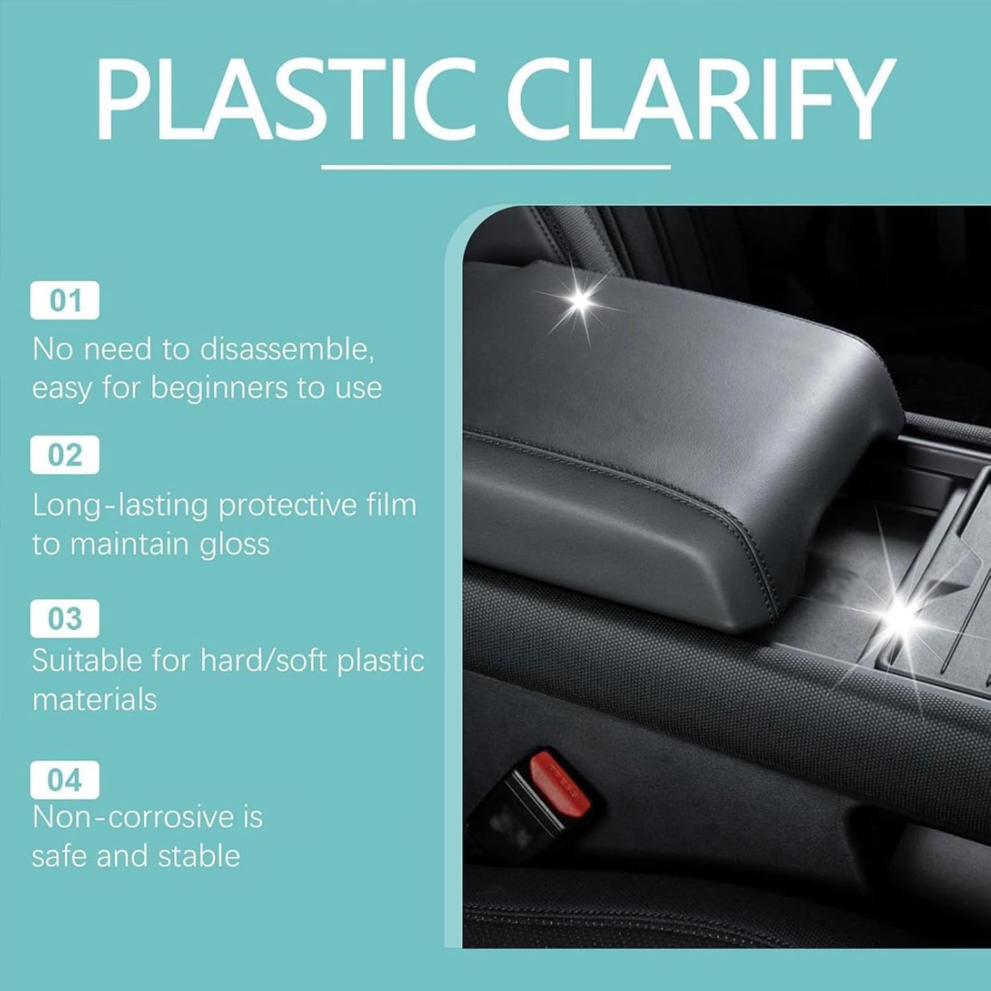 Plastic Restorer for Cars,Car Plastic Restorer Black,Restore The Luster of Plastics and Rubber,120ml (2pcs)