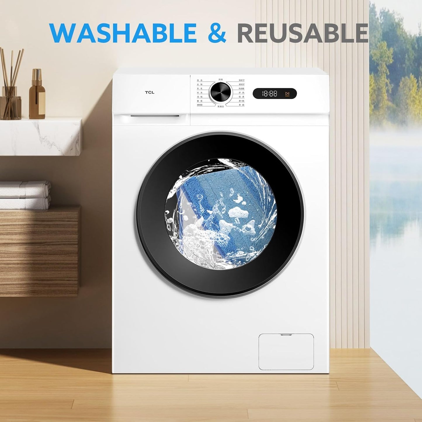 6 Pack Microfiber Cleaning Pads are Compatible with Bona Mop,18 Inch Replaceable Mop Pad Refill,Washable & Reusable Blue Microfiber Mop Pads for Hardwood and Hard-Surface Floors