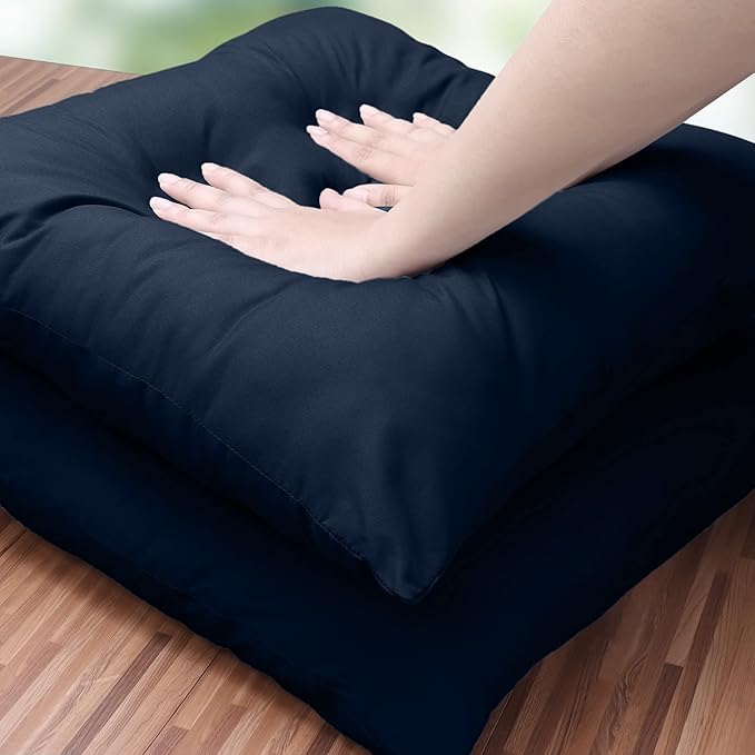 Utopia Bedding 18x18 Pillow Inserts, Set of 2, Navy – Indoor Decorative Throw Pillows for Bed, Sofa & Couch – Soft, Supportive & Fluffy Cushion Inserts