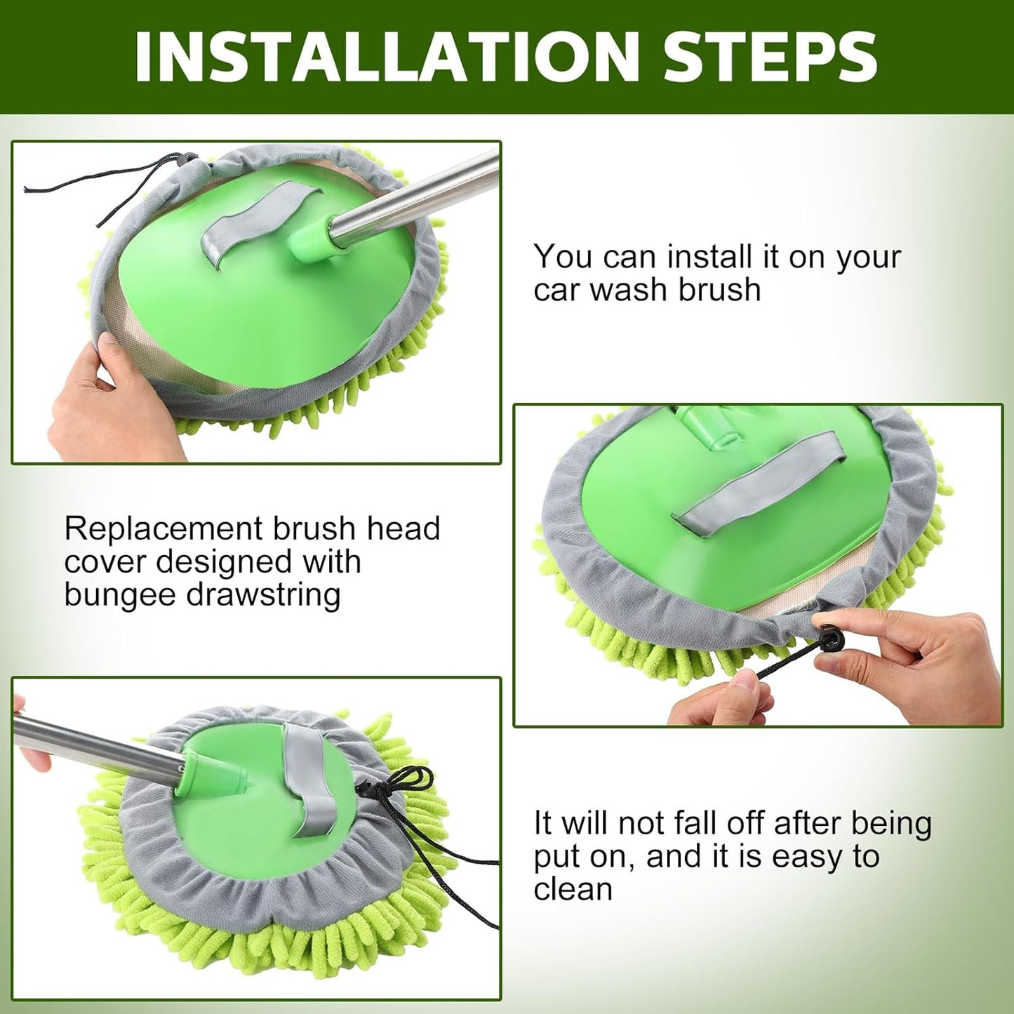 Layhit 5 Pcs Car Wash Mitt Set, Brush Not Included, Microfiber Mitt Cleaning Car Truck Washing Tools Kit RV Pickup Chenille Scratch Replacement(Multicolor)