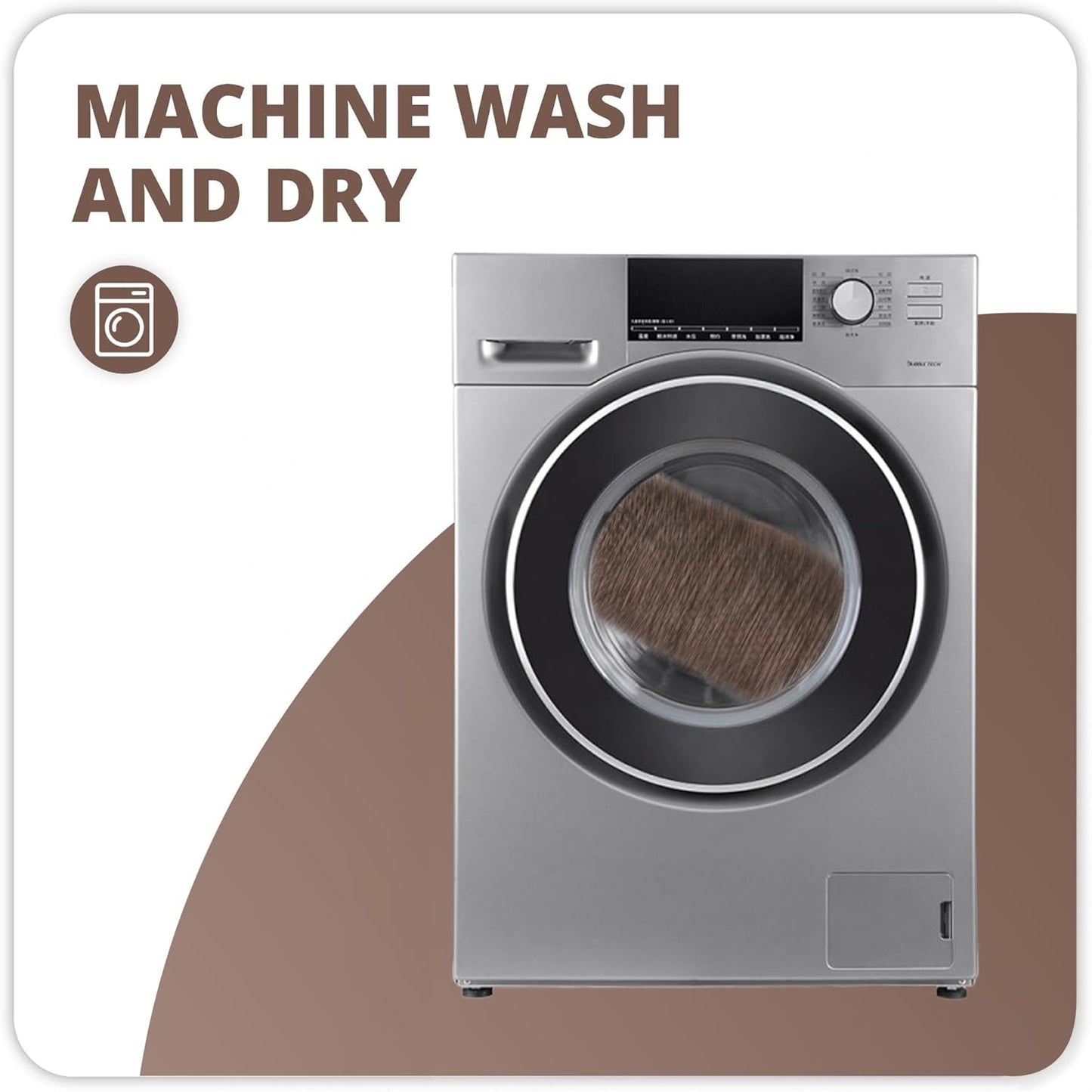 Bath Mat,Ultra Thin Bathroom Rugs,Rubber Bath Mats for Bathroom,No Slip Bath Rugs,Quick Dry,Machine Washable,Low Pile,Absorbent,Shower Outside,Sink,Home Decor Accessories.Brown,1'5"x2'3"(17x27inch)