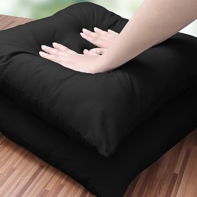 Utopia Bedding 18x18 Pillow Inserts, Set of 2, Black – Indoor Decorative Throw Pillows for Bed, Sofa & Couch – Soft, Supportive & Fluffy Cushion Inserts